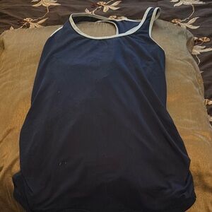 J. Crew Blue Tank Top with White Accents